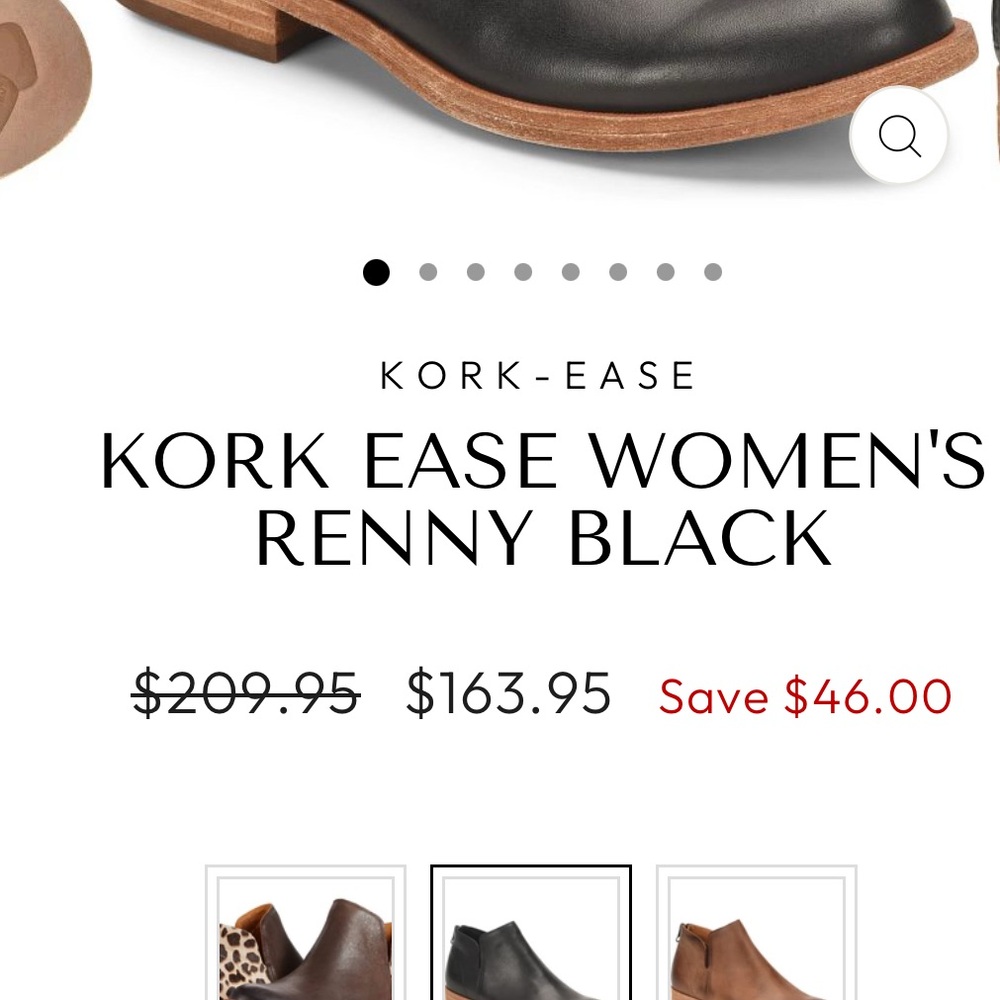Kork-Ease Leather Renny Booties Black Size 10 Retail $210.00 - Picture 10 of 11